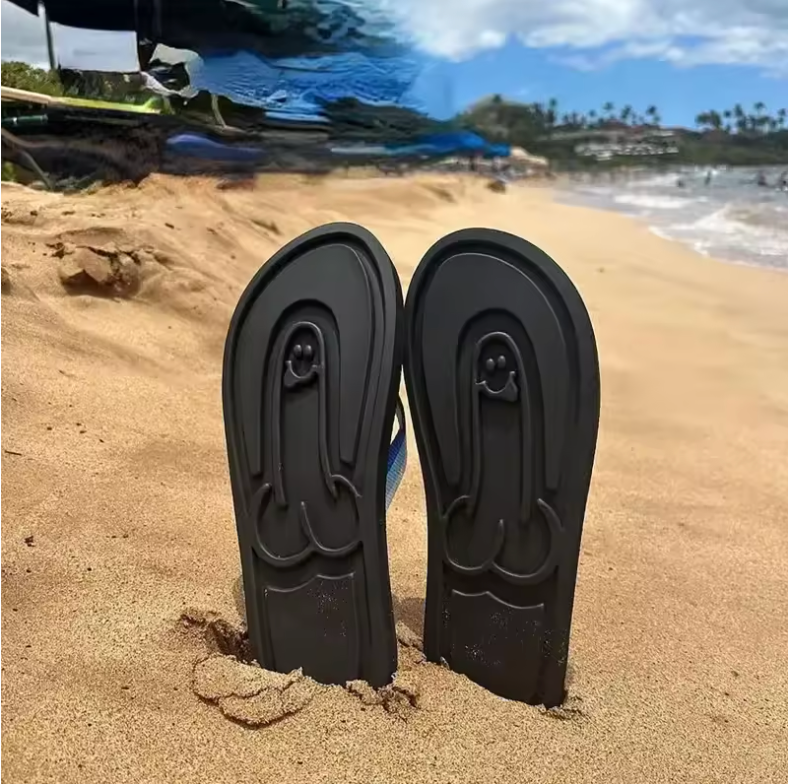 + DickWave™ - "DICK" Sand Print Flip-Flops