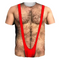 + BodyWave™ - Hairy Chest Swim Brief T-Shirt